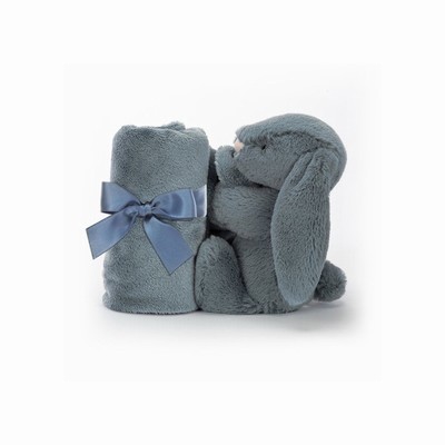 Jellycat Bashful Dusky Blue Bunny Soothers USA | 23075CITG